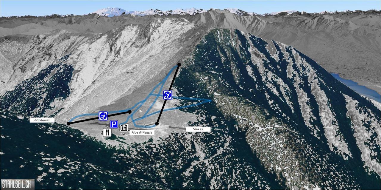 Alpe di Neggia Pistenplan