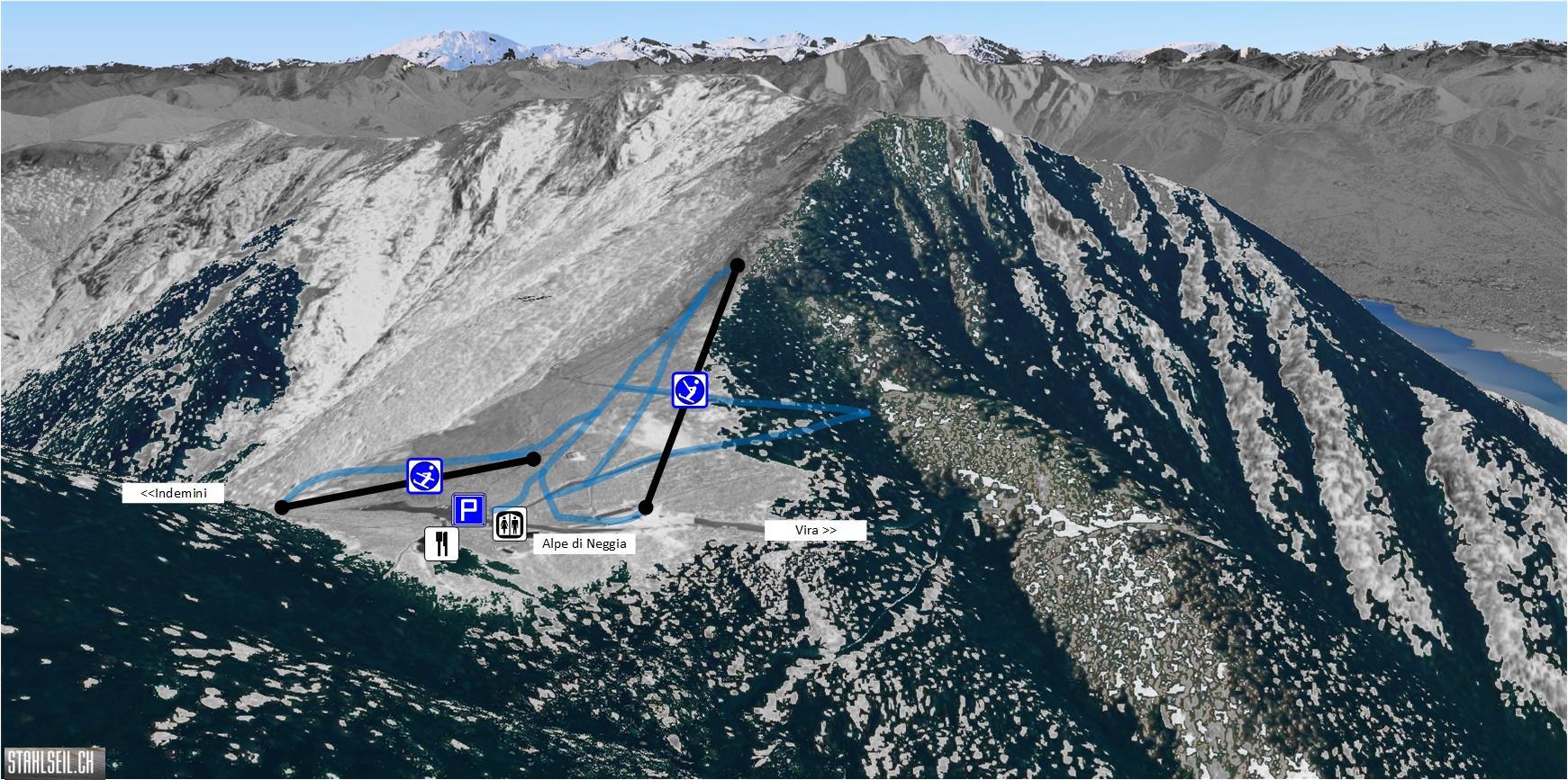 Alpe di Neggia Pistenplan